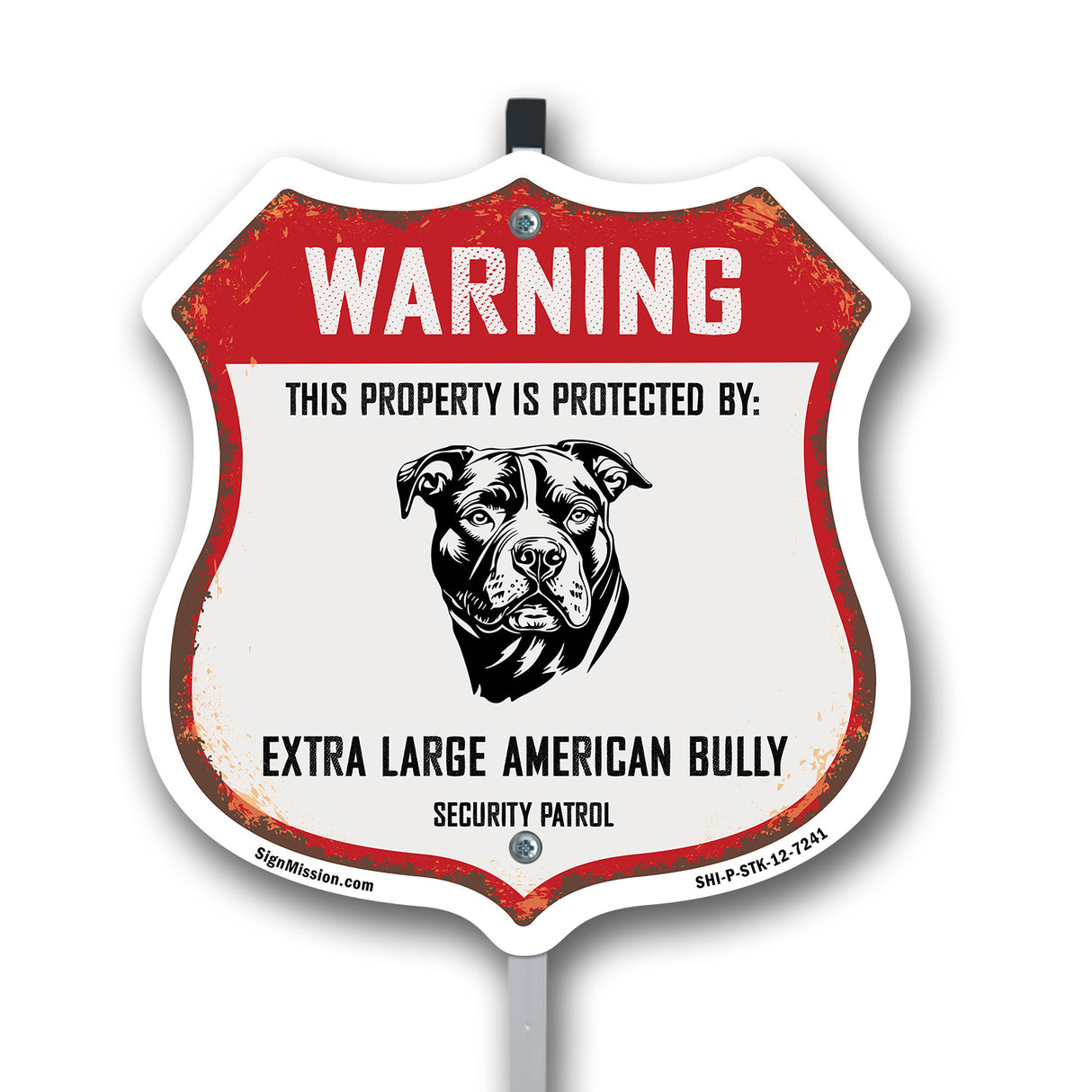 Warning This Property is Protected by Extra Large American Bully