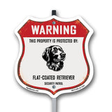 Warning This Property is Protected by Flat-Coated Retriever