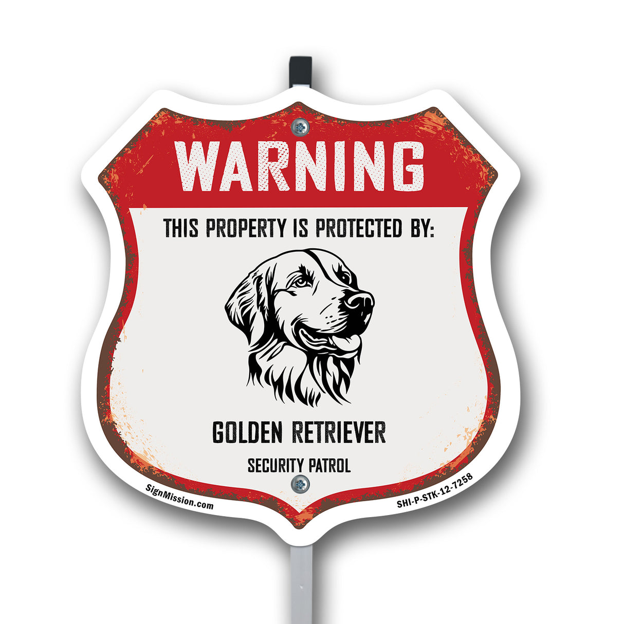 Warning This Property is Protected by Golden Retriever