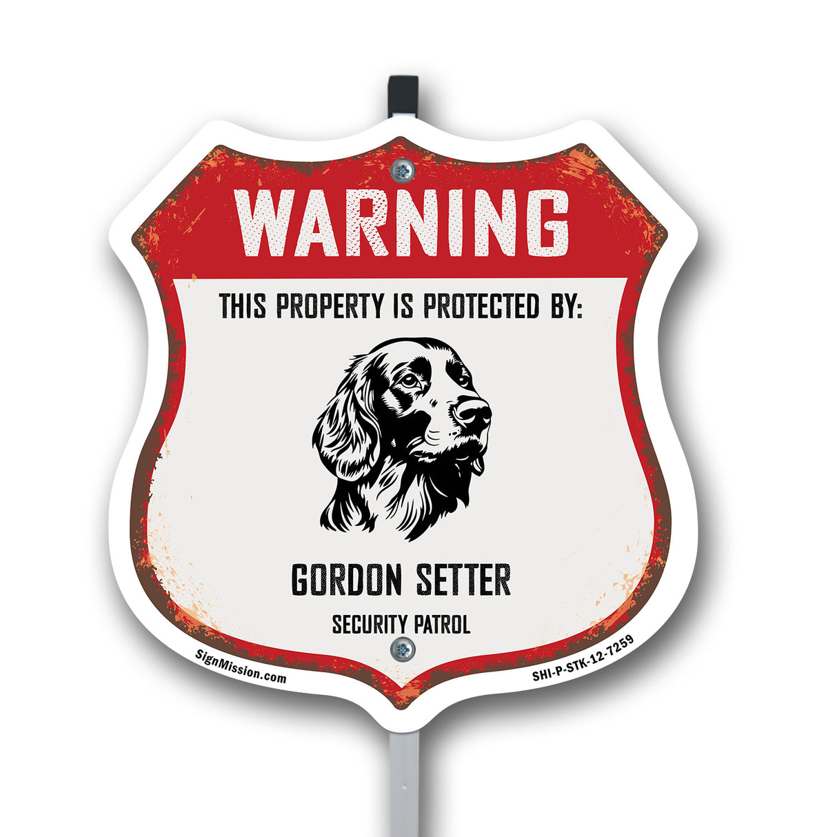 Warning This Property is Protected by Gordon Setter