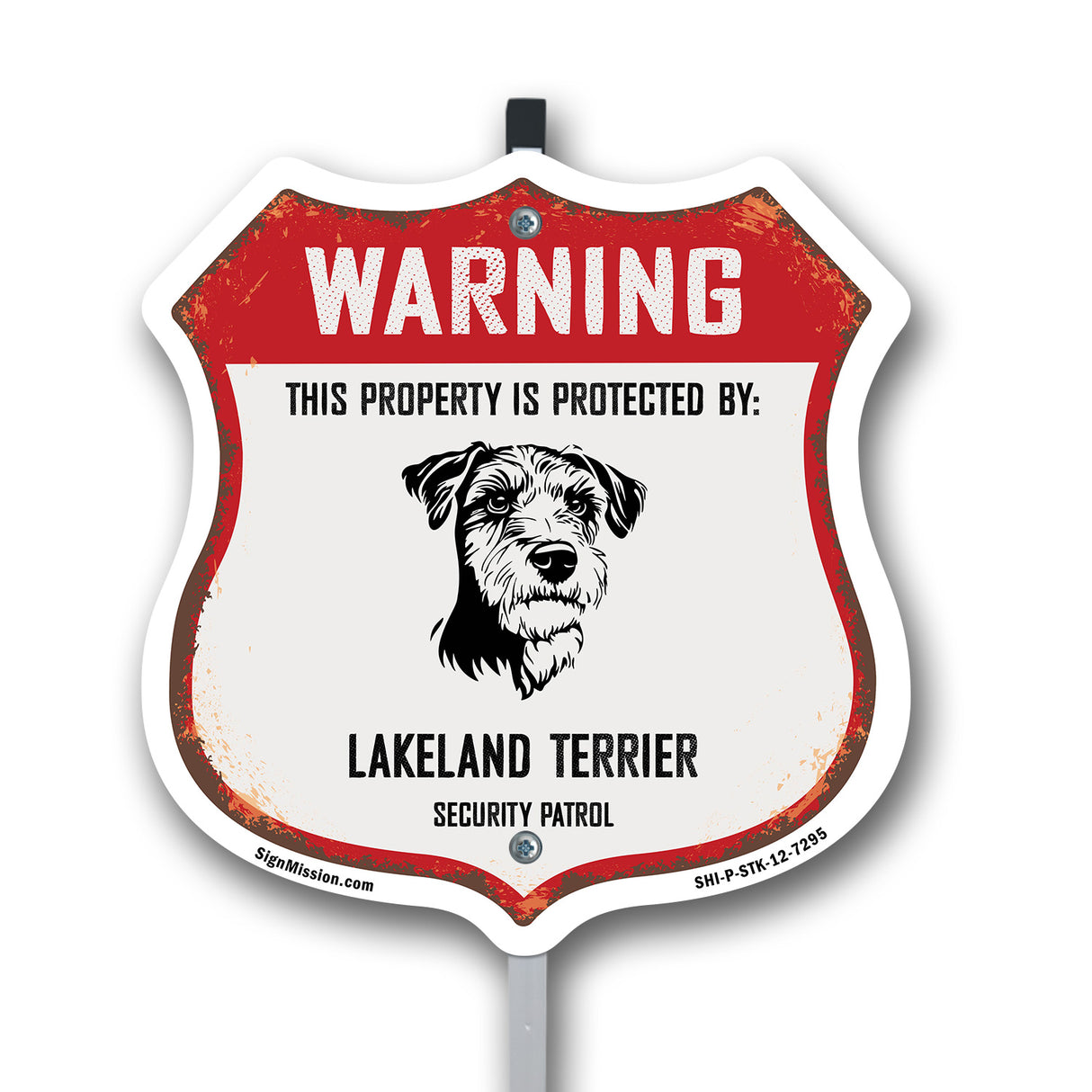 Warning This Property is Protected by Lakeland Terrier