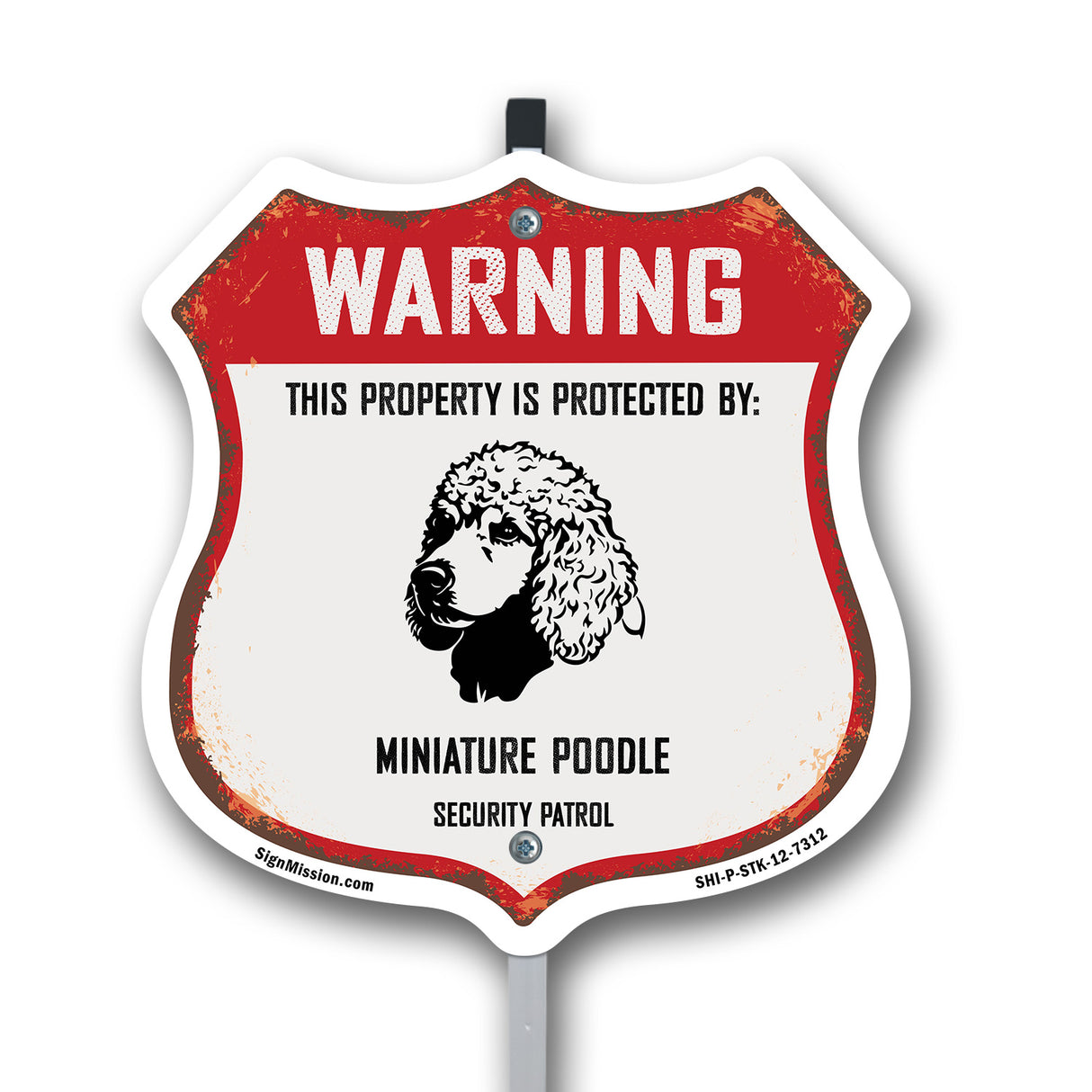Warning This Property is Protected by Miniature Poodle