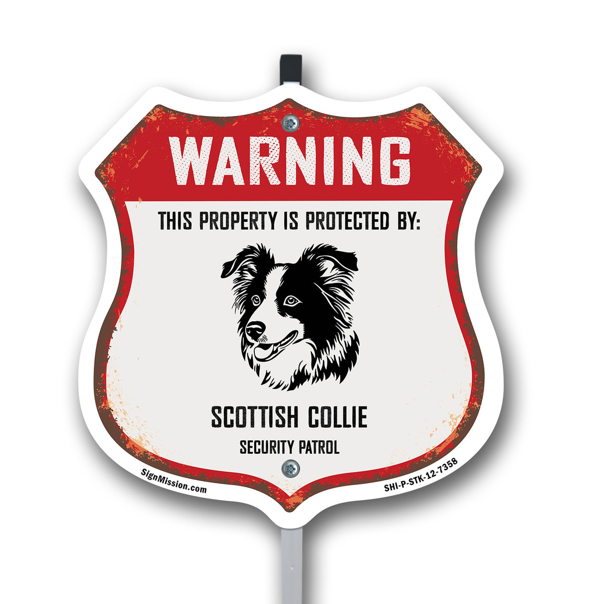 Warning This Property is Protected by Scottish Collie