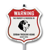 Warning This Property is Protected by Serbian Tricolour Hound