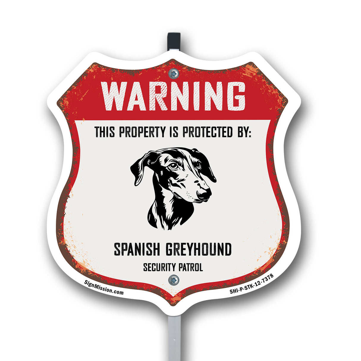 Warning This Property is Protected by Spanish Greyhound