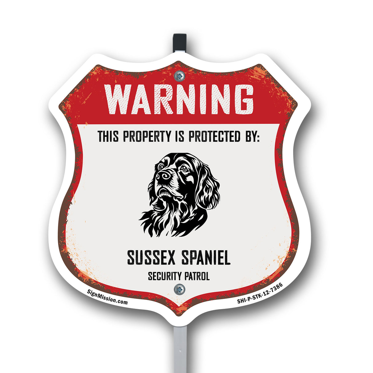 Warning This Property is Protected by Sussex Spaniel