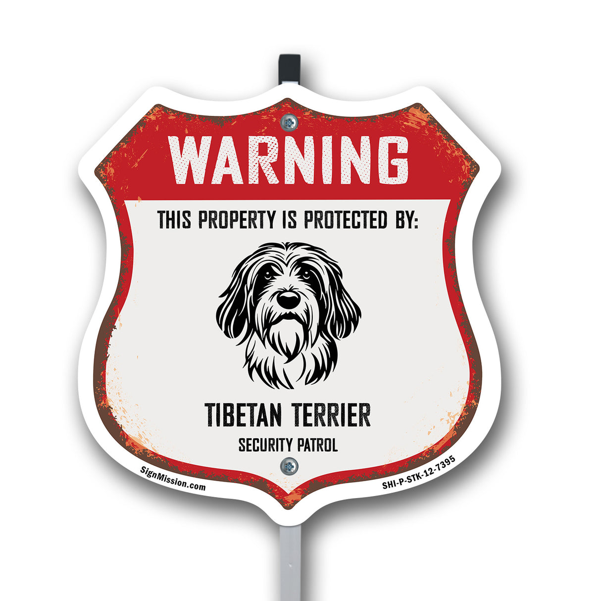 Warning This Property is Protected by Tibetan Terrier