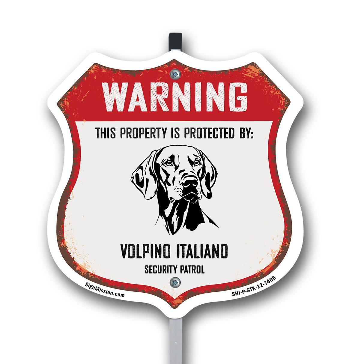 Warning This Property is Protected by Weimaraner