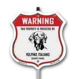 Warning This Property is Protected by Weimaraner