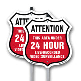 Attention This Area Under 24 Hour Live Recorded Video Surveillance