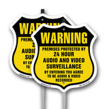 Warning Premises Protected By 24 Hour Audio And Video Surveillance By Entering You Agree To Be Audio & Video Recorded