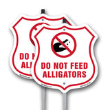 Alligator Warning Shield Sign Do Not Feed Alligators