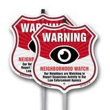 Neighborhood Crime Watch Warning Our Neighbors Are Watching To Report Suspicious Activity To Our Law Enforcement Agency