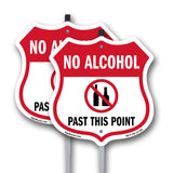 No Alcohol Shield Sign No Alcohol Past This Point