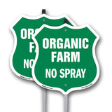 No Spray Shield Sign Organic Farm