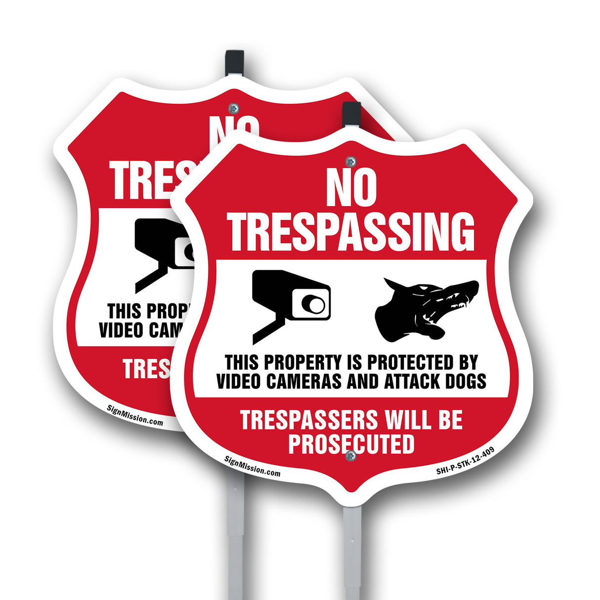 No Trespassing This Property Is Protected By Video Cameras And Attack Dogs Trespassers Will Be Prosecuted