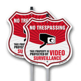 No Trespassing Shield Sign This Property Is Protected By Video Surveillance