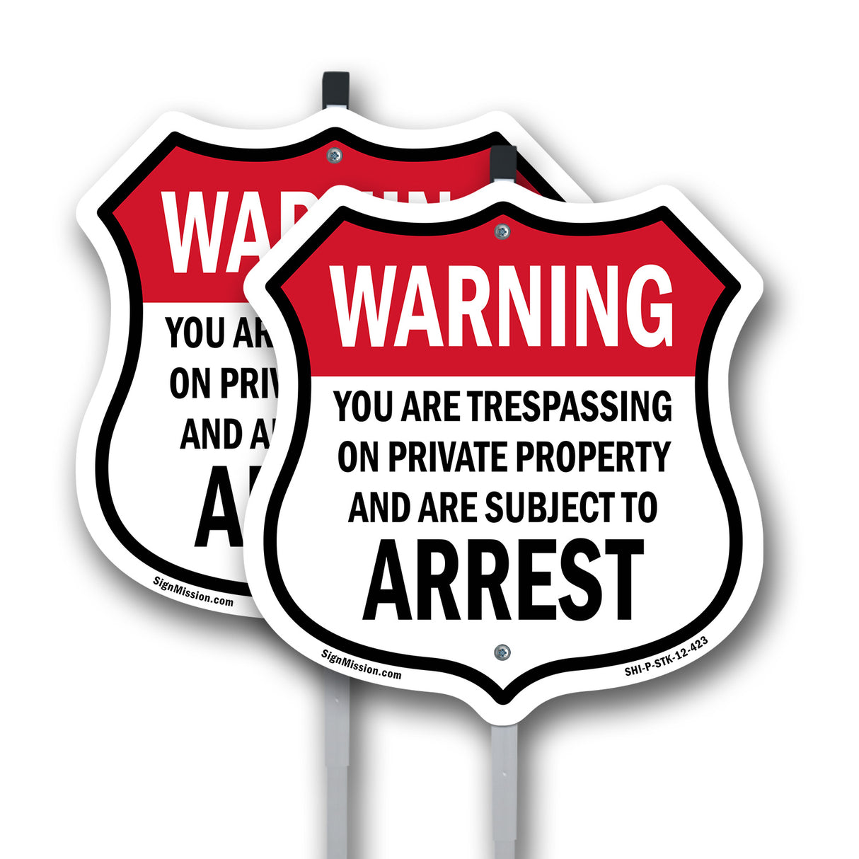 No Trespassing Warning You Are Trespassing On Private Property And Are Subject To Arrest