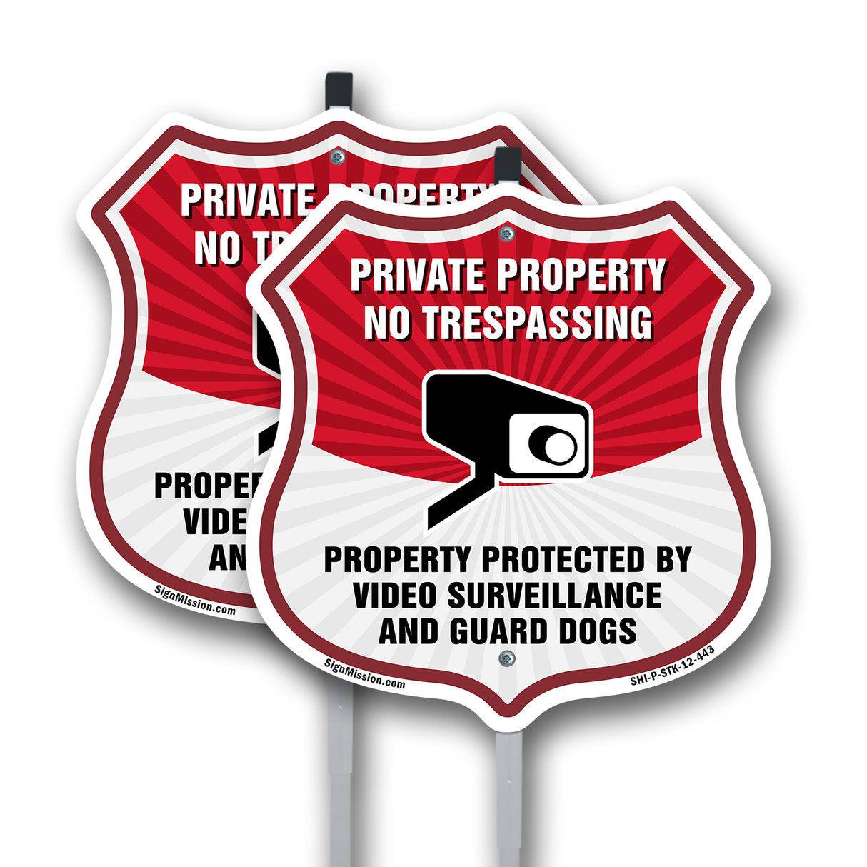 Private Property No Trespassing Property Protected By Video Surveillance And Guard Dogs