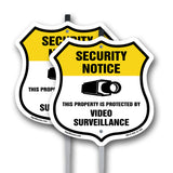 Security Notice Shield Sign This Property Is Protected By Video Surveillance