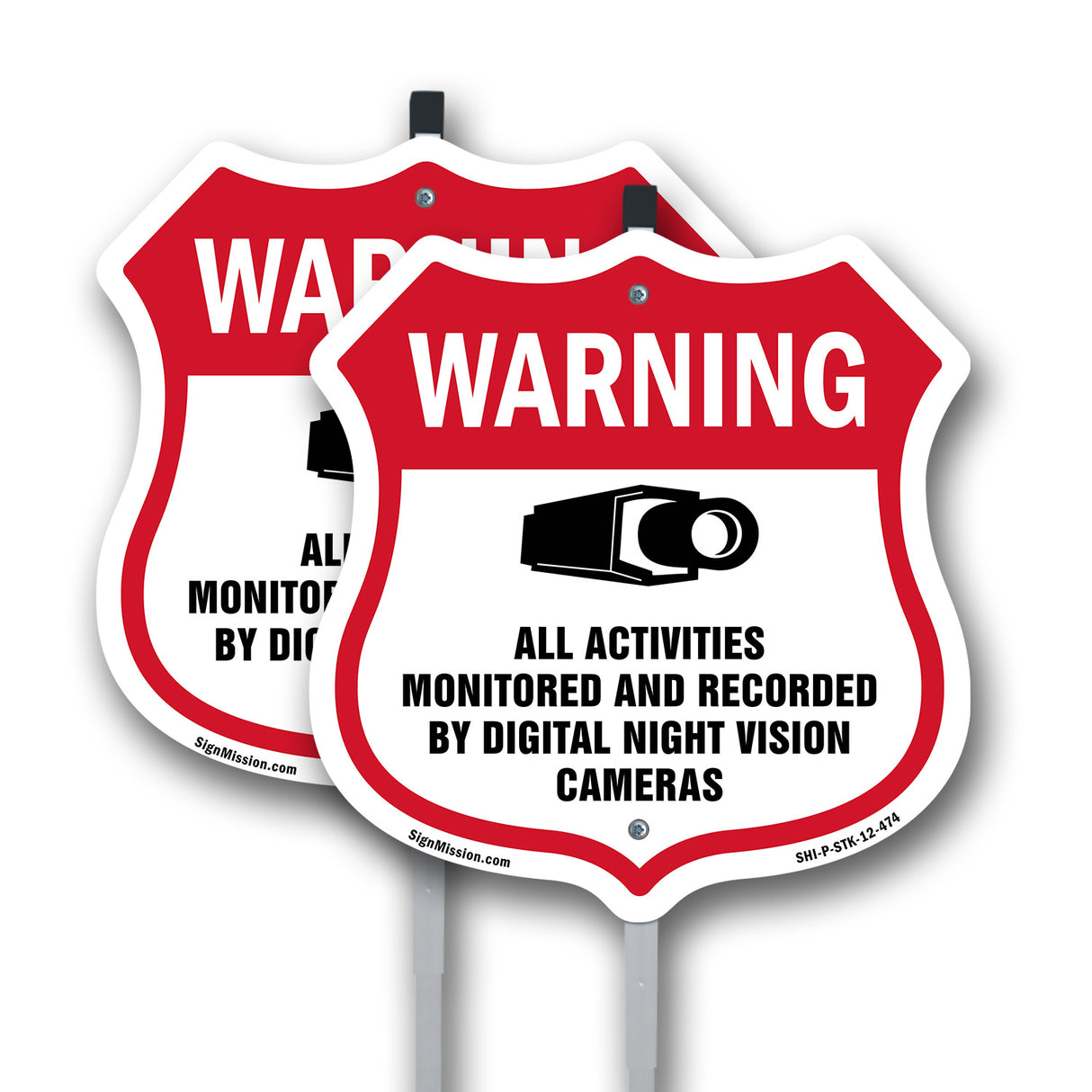 Video Surveillance Warning All Activities Monitored And Recorded By Digital Night Vision Cameras