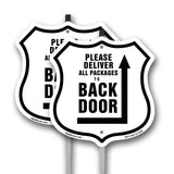 Please Deliver All Packages To Back Door Right