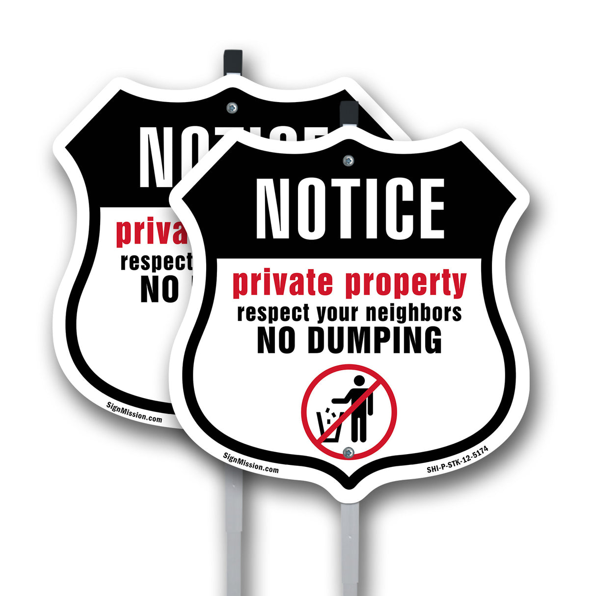 Notice Private Property Respect Your Neighbors No Dumping