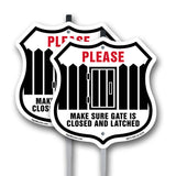 Please Make Sure Gate Is Closed And Latched