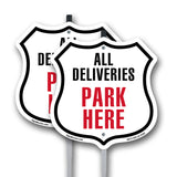 All Deliveries Park Here