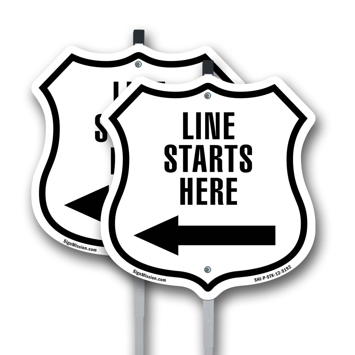 Line Starts Here Left