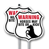 Warning Horses May Bite Or Kick