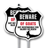 Beware Of Goats Not Responsible For Injury Or Death