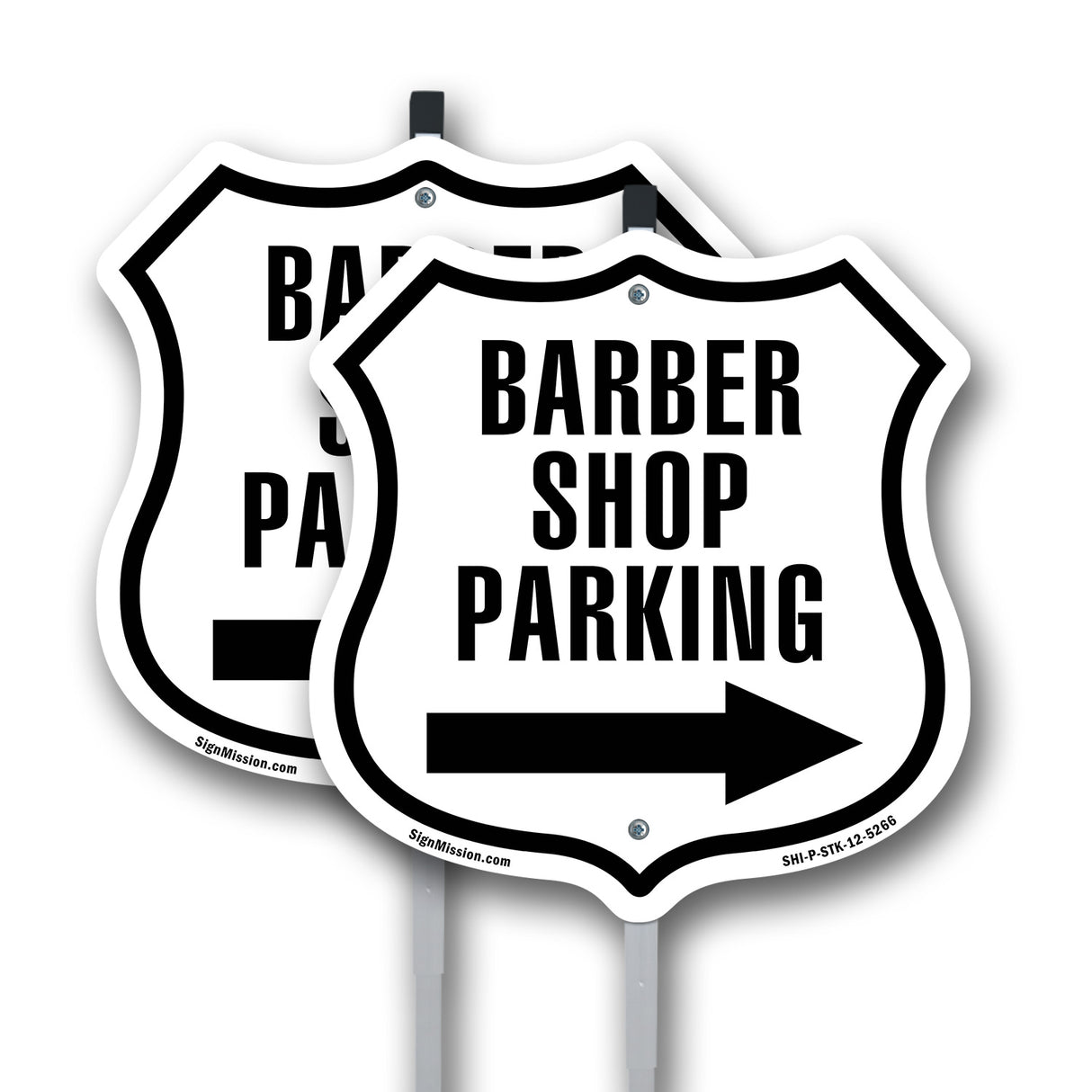 Barber Shop Parking Left Arrow