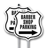 Barber Shop Parking Left Arrow