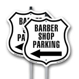 Barber Shop Parking Right Arrow