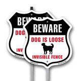 Beware Dog Is Loose Invisible Fence