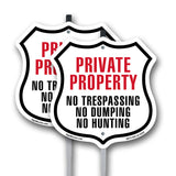 Private Property No Trespassing No Dumping No Hunting