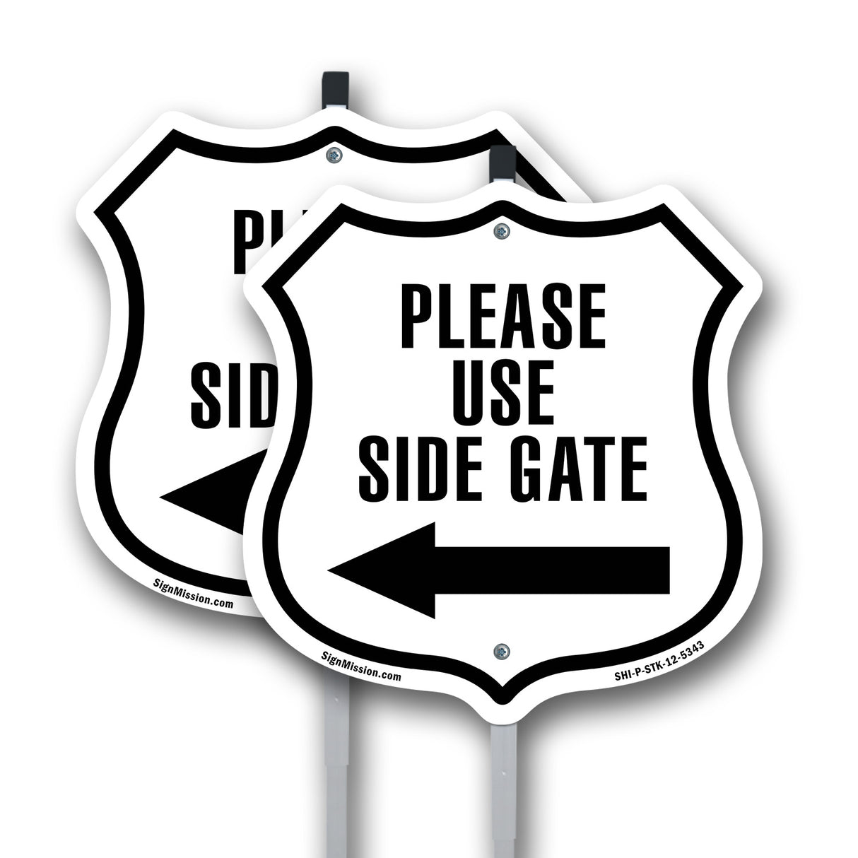 Please Use Side Gate Left