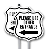 Please Use Other Entrance Left