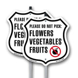Please Do Not Pick Flowers Vegetables Fruits
