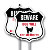 Beware Dog Will Bite Strangers