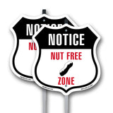 Notice Nut Free Zone