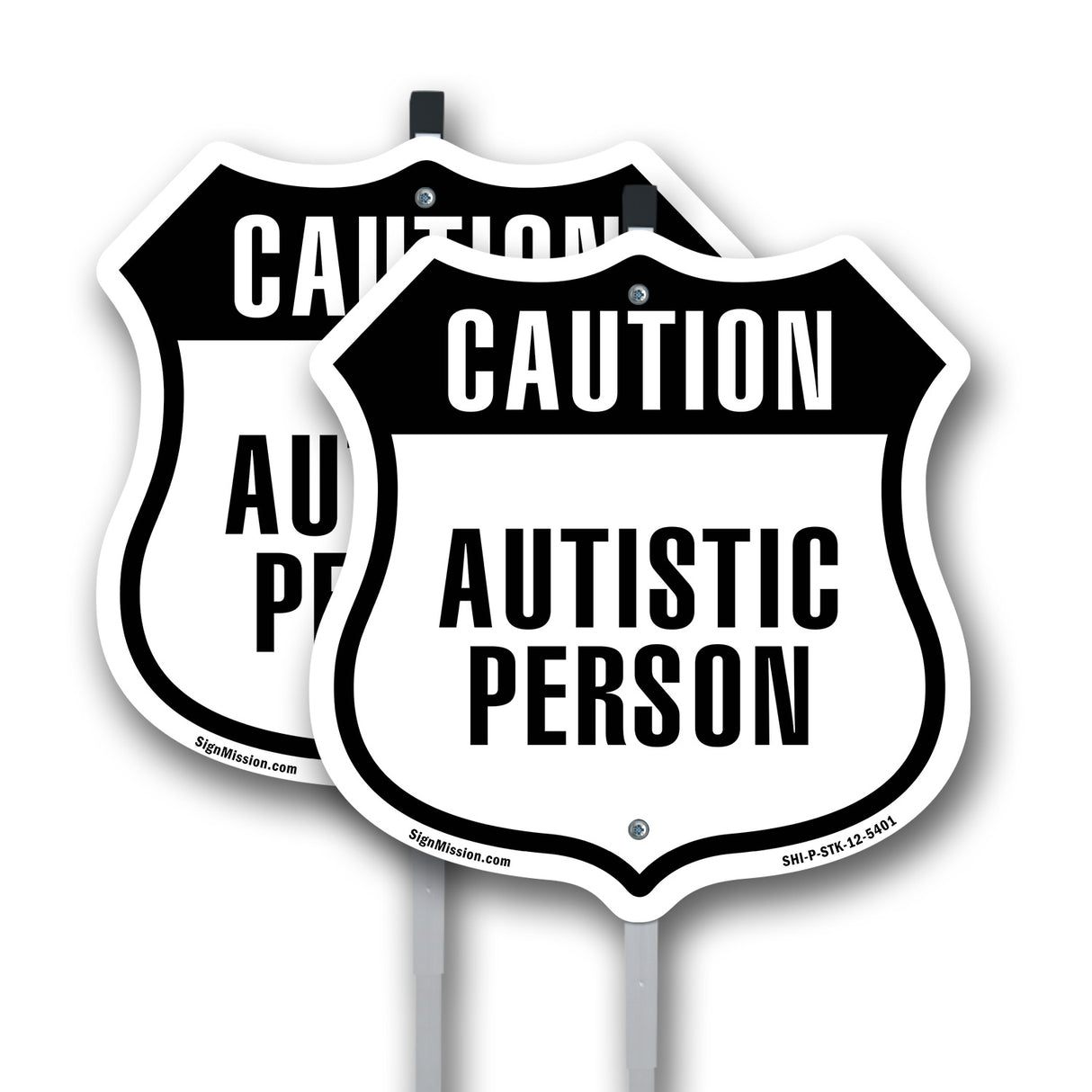 Caution Autistic Person