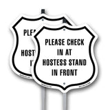 Please Check In At Hostess Stand At Front