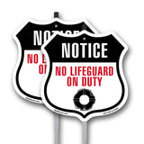 Notice No Lifeguard on Duty