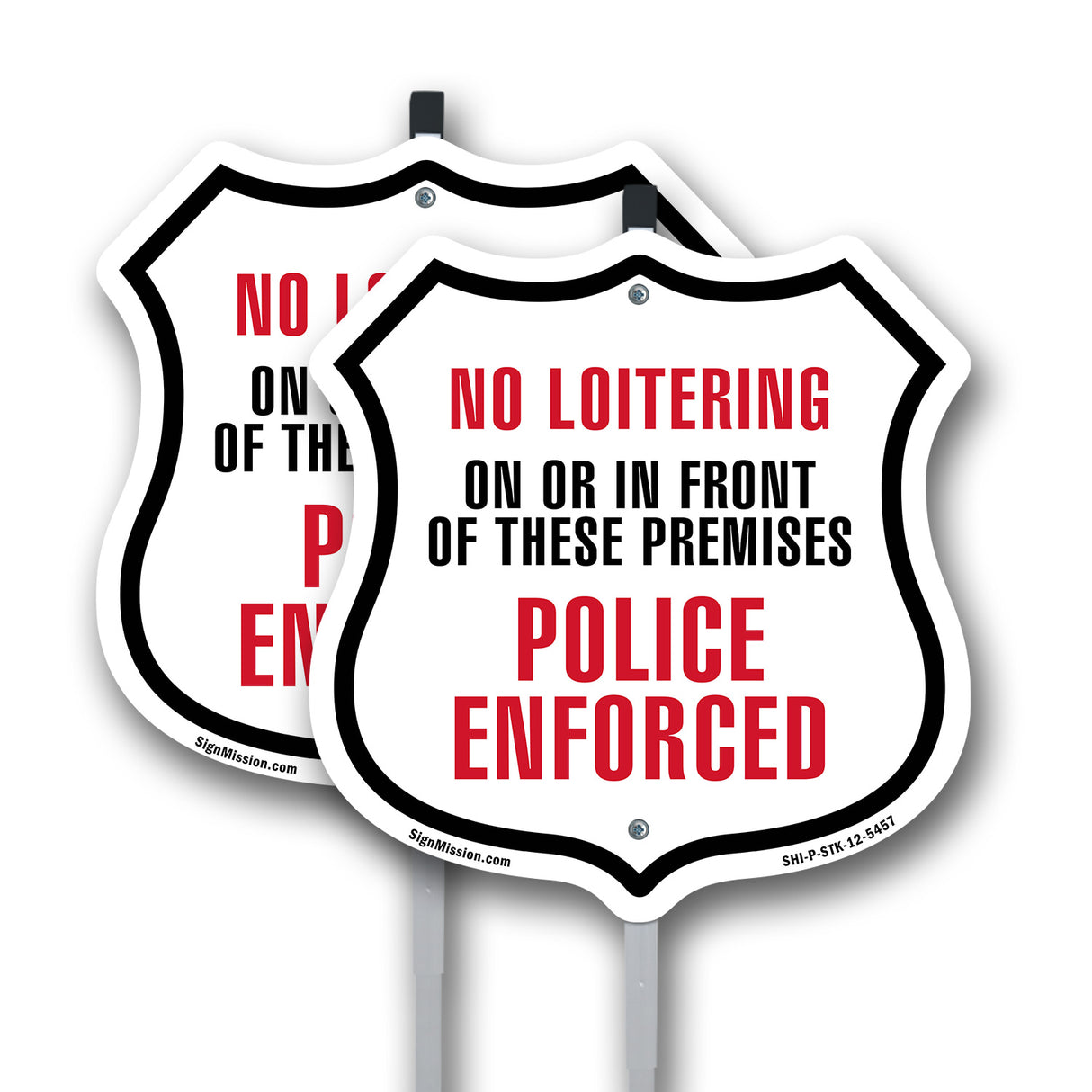 No Loitering On Or In Front Of These Premises Police Enforced