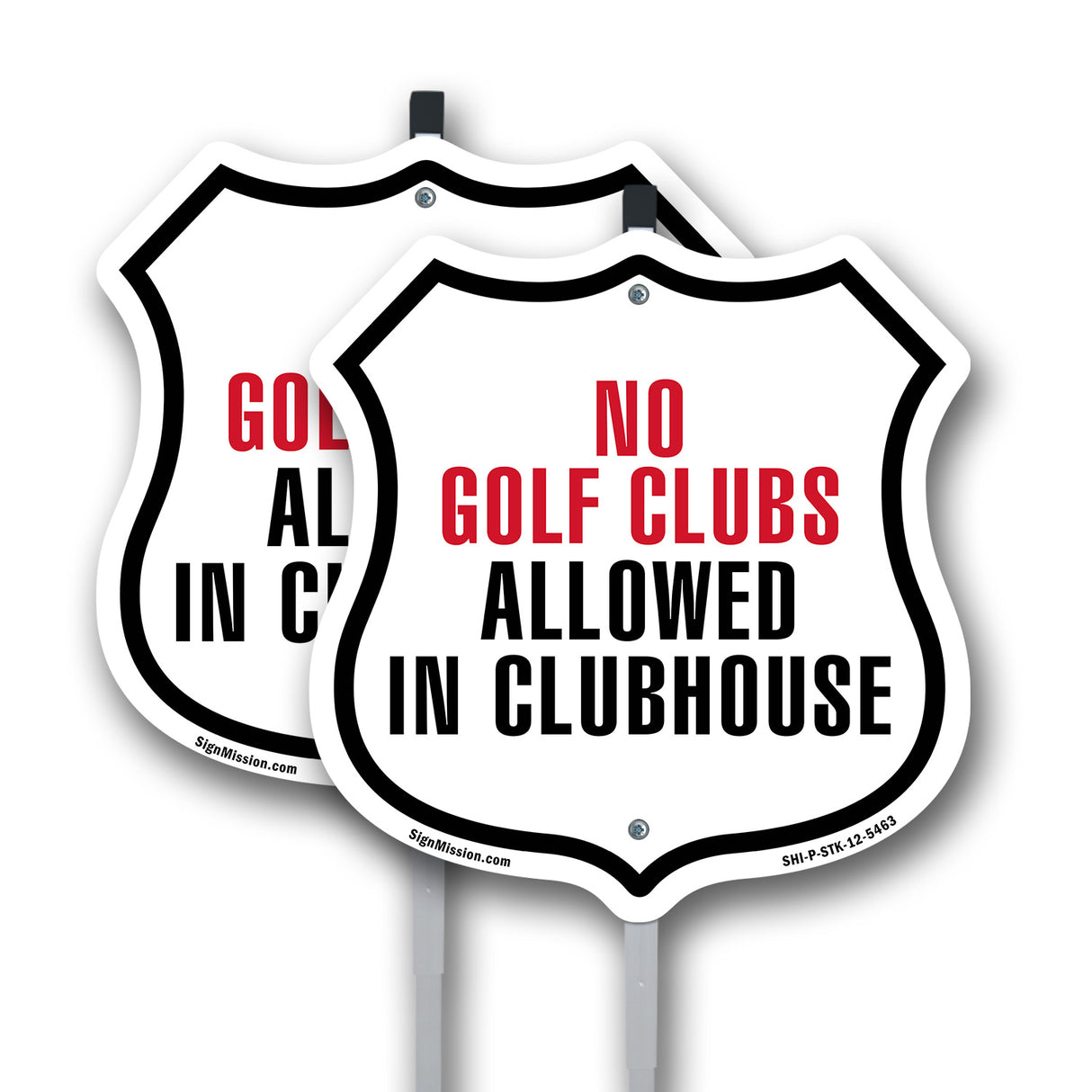 No Golf Clubs Allowed In Clubhouse