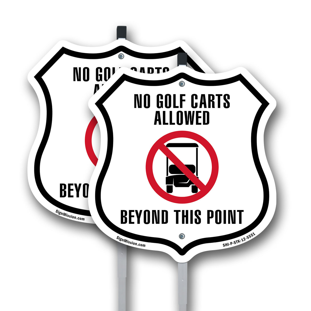 No Golf Carts Allowed Beyond This Point