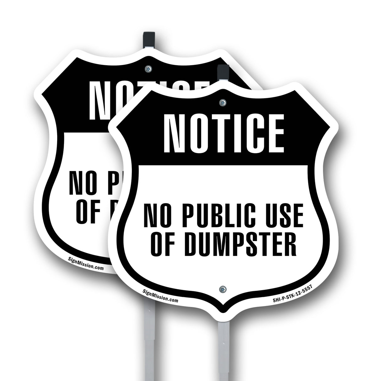 Notice No Public Use of Dumpster