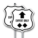 Expert Only Trail Ski Slope Up